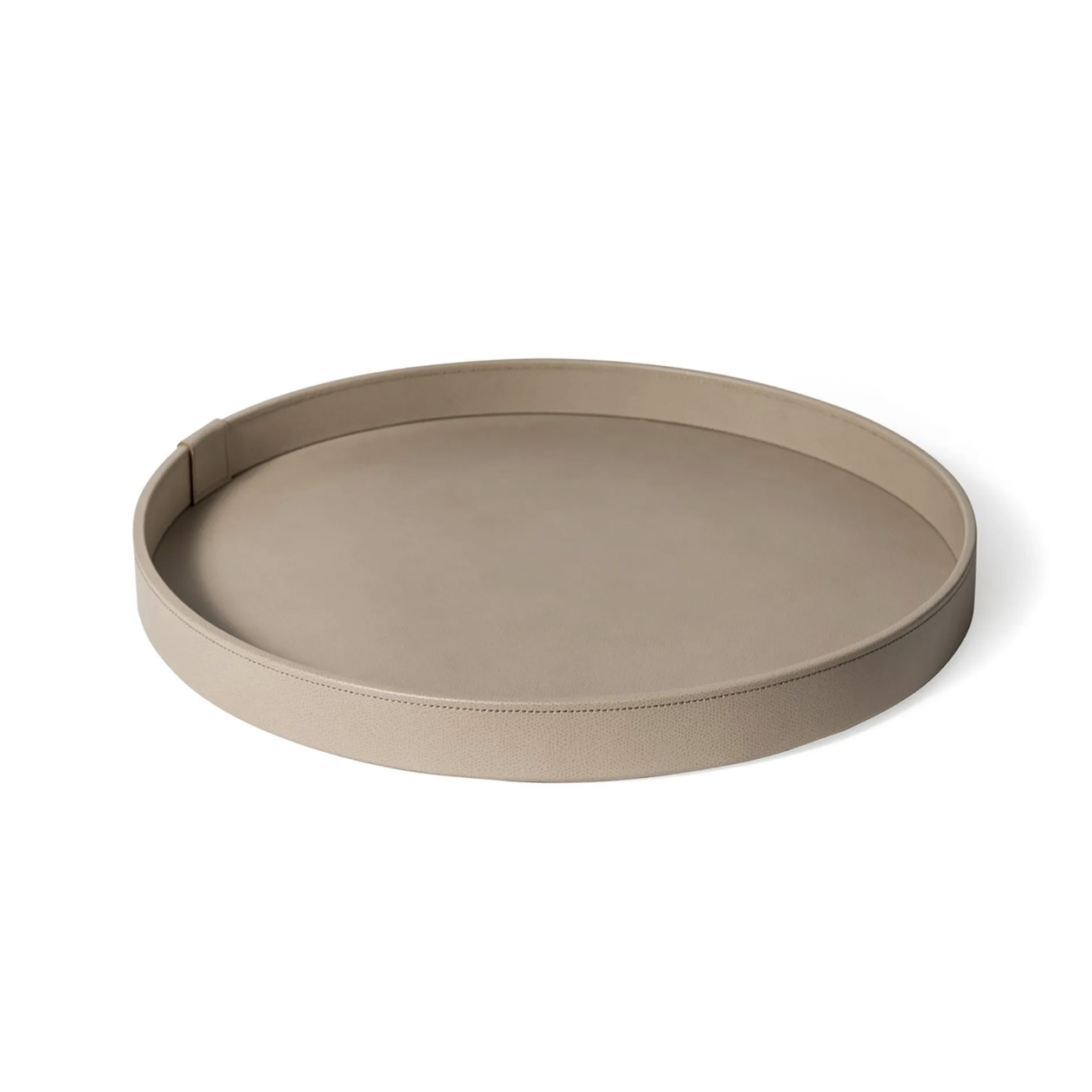 Large Round Tray, Taupe